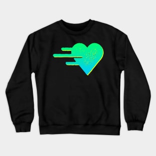 Green Heart Logo Graphic Crewneck Sweatshirt